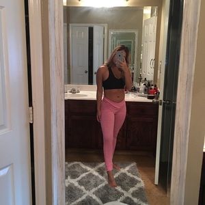 Pink workout leggings